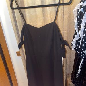 Black off the shoulder dress
